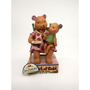 Jim Shore "You Have A Heart Of Gold" Bears Figurine Lap Cookies